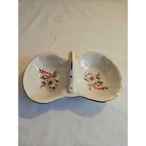 Vintage House of Webster Ceramics Briar Rose Divided Dish